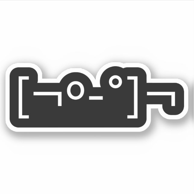 Kaomoji Zombie Japanese Emoticon Aufkleber (Vorderseite)