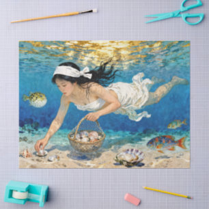 "Kaori of Tides" - Ein Ozeanportrait Seidenpapier