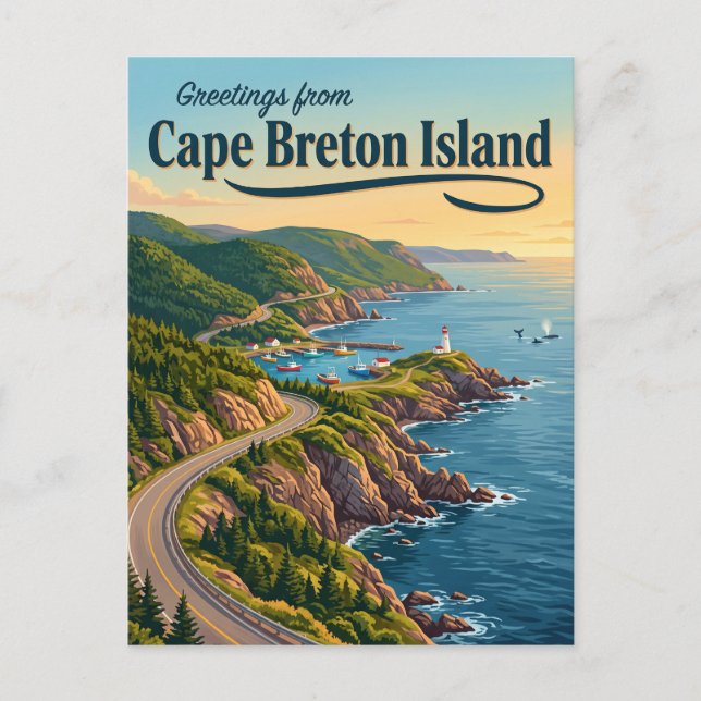 Kap-Breton-Insel Kanada Postkarte (Vorderseite)