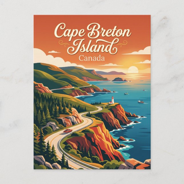 Kap-Breton-Insel Kanada Postkarte (Vorderseite)