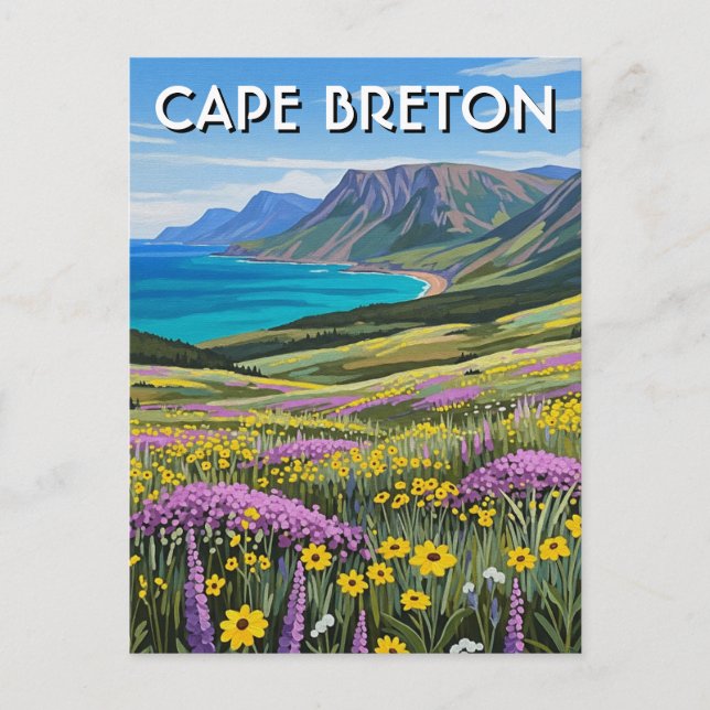 Kap Breton Island Kanada Wildblumen Postkarte (Vorderseite)