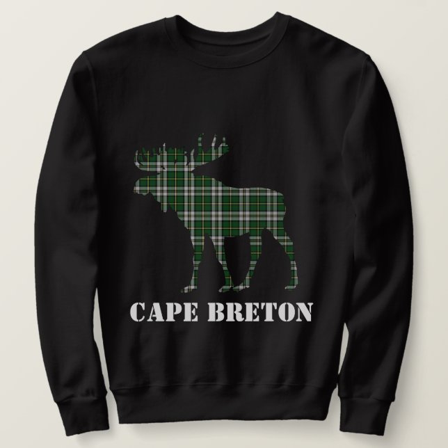 Kap Breton Tartan kariertes Elch anpassbares Shirt (Design vorne)