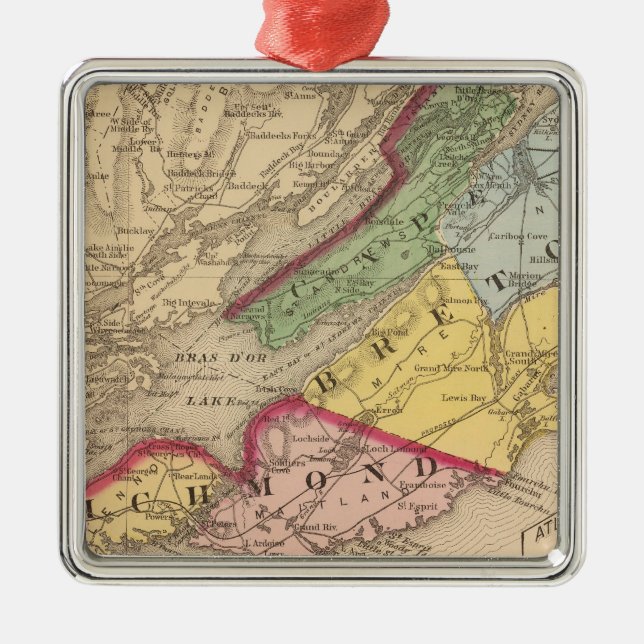 Kap-Bretone, Richmond-Landkreise, NS Ornament Aus Metall (Vorne)