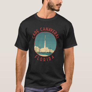 Kap Canaveral Florida Retro abgenutzt Kreis T-Shirt