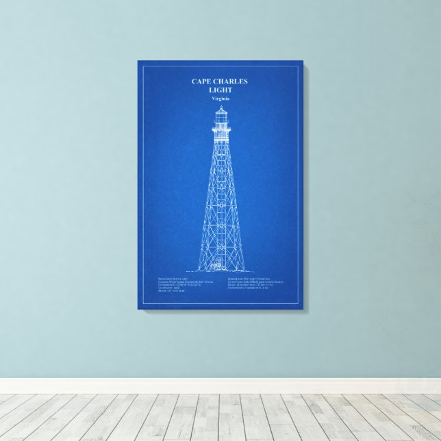 Kap Charles Lighthouse - Virginia - AD Leinwanddruck (Insitu (Holzboden))