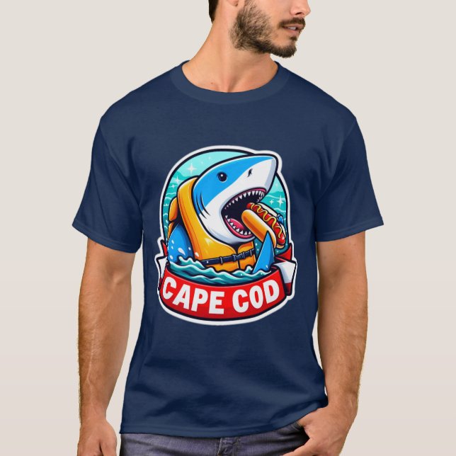 KAP COD GROSSWEISS ESSENDE HUNDE 4 T-Shirt (Vorderseite)