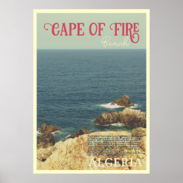Kap der Feuer Strand Küste Jijel, Algerien Poster
