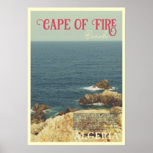Kap der Feuer Strand Küste Jijel, Algerien Poster