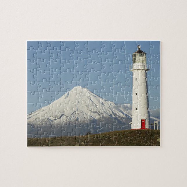 Kap Egmont Leuchtturm und Mt Taranaki / Mt Puzzle (Horizontal)