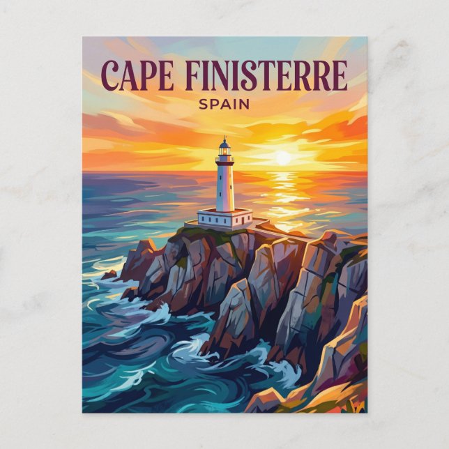 Kap Finisterre Spanien Postkarte (Vorderseite)