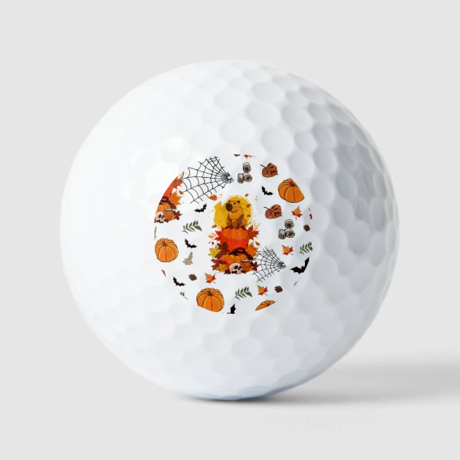 Kap Halloween. Hexenkürbis Golfball (Vorderseite)