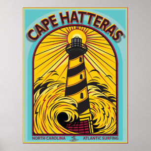 KAP HATTERAS ATLANTISCHES SURFENDES NORTH CAROLINA POSTER