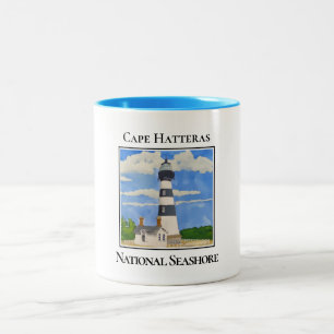 Kap Hatteras Leuchtturm, Nationalstrand Zweifarbige Tasse