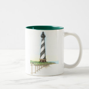 Kap Hatteras Leuchtturm-Tasse Zweifarbige Tasse