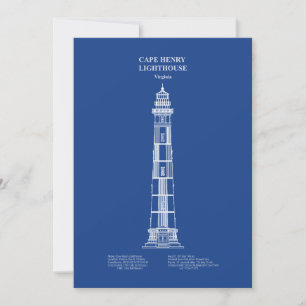 Kap Henry Lighthouse - Virginia - AD Dankeskarte