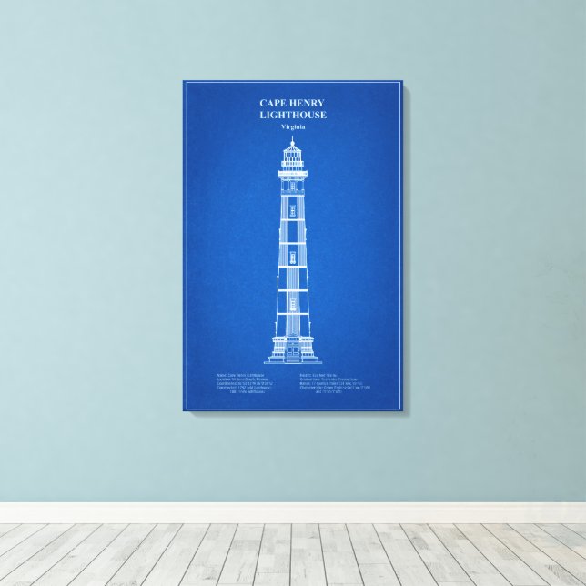 Kap Henry Lighthouse - Virginia - AD Leinwanddruck (Insitu (Holzboden))