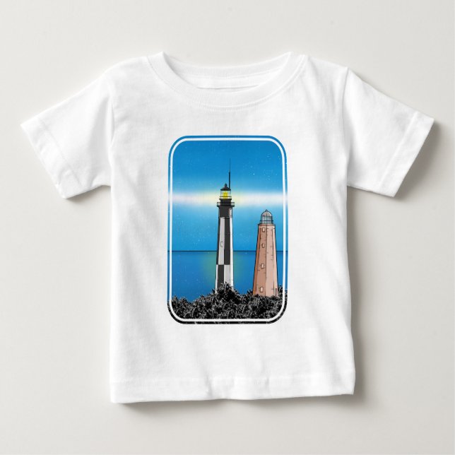 Kap Henry Lighthouse Virginia Chesapeake Bay Baby T-shirt (Vorderseite)