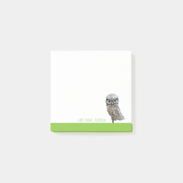 Kap-korallenrote Florida-Kunst Post-it Klebezettel (Vorderseite)