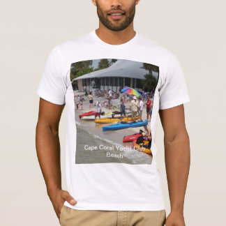 Kap-korallenroter Yacht-Verein-Strand-T - Shirt