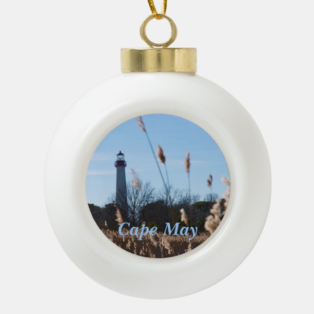 Kap-Mai-Leuchtturm Keramik Kugel-Ornament (Vorderseite)
