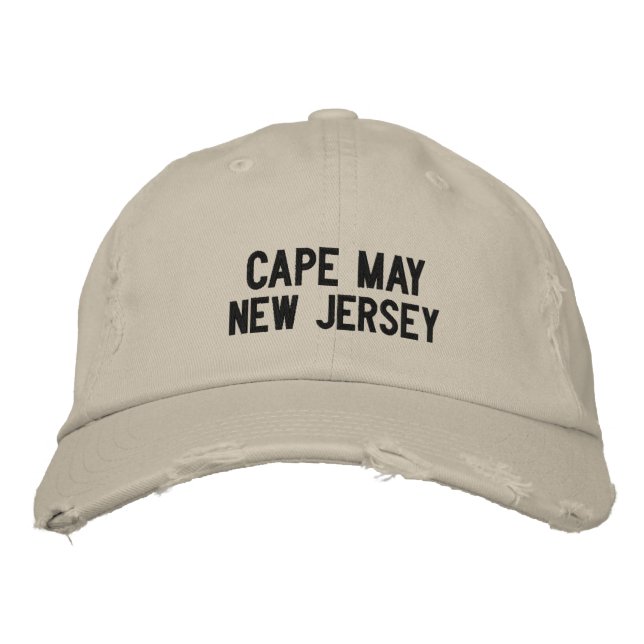Kap. Mai, New Jersey bestickte Kapsel Baseballkappe (Vorderseite)