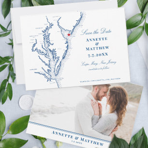 Kap Mai New Jersey Chesapeake Bay Elegante Karte