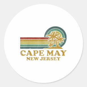Kap. Mai Strand New Jersey Familie Sommerurlaub P Runder Aufkleber