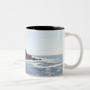 Kap Neddick "Klumpen-" Leuchtturm in Maine Zweifarbige Tasse