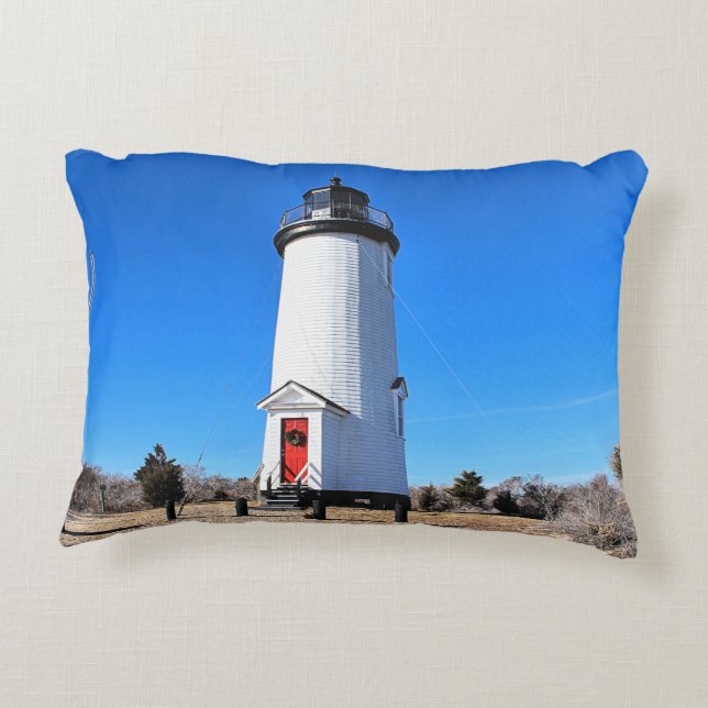 Kap Poge Leuchtturm, Massachusetts-Akzent-Kissen Dekokissen (Rückseite)