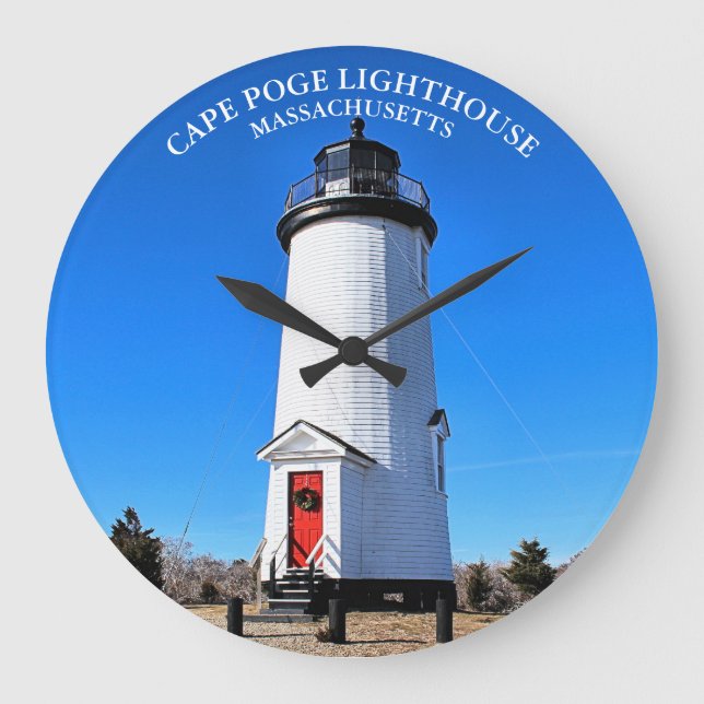 Kap-Poge-Leuchtturm, Massachusetts Runduhr Große Wanduhr (Vorderseite)