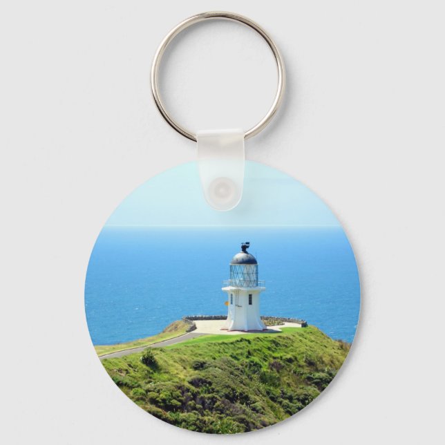 Kap Reinga Lighthouse, Neuseeland Schlüsselanhänger (Vorderseite)