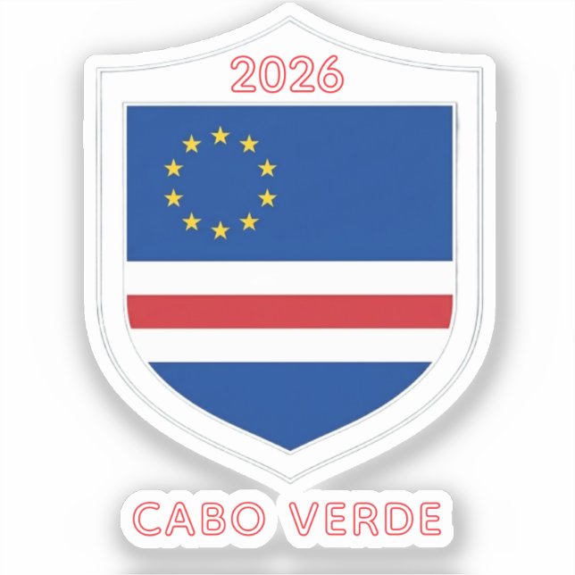 Kap Verde 2026 Weltmeisterschaft Aufkleber (Vorderseite)
