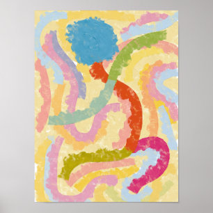 Kap Verde Badja Tanz Abstracte Illustration Poster