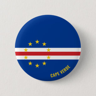 Kap Verde Flag Charming Patriotic Button