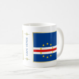 Kap Verde Flag + Karte Tasse