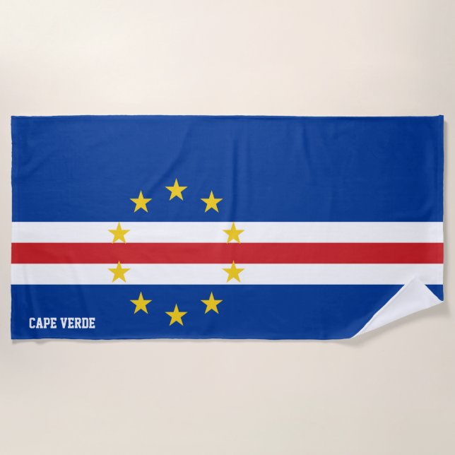 Kap Verde Flag Splendid Patriotic Strandtuch (Vorderseite)