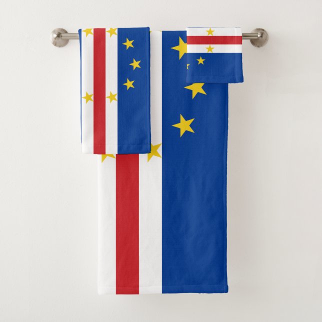 Kap-Verde-Flagge Badhandtuch Set (Insitu)