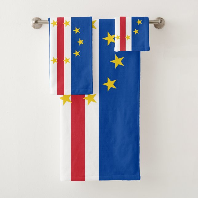 Kap-Verde-Flagge Badhandtuch Set (Insitu)