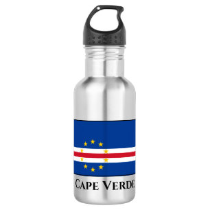 Kap-Verde-Flagge Edelstahlflasche