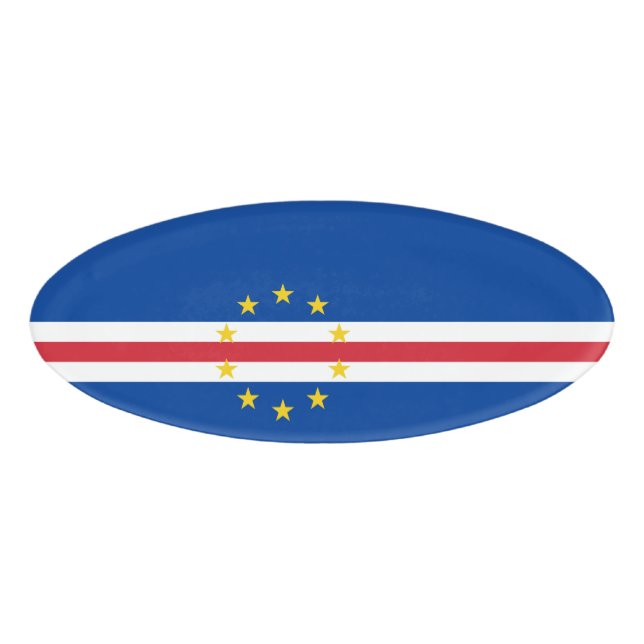 Kap-Verde-Flagge Namenschild (Vorderseite)