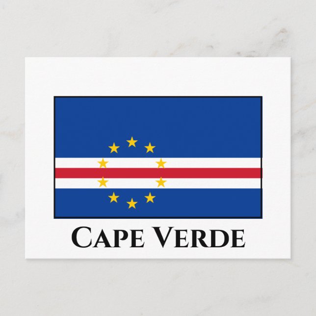 Kap-Verde-Flagge Postkarte (Vorderseite)