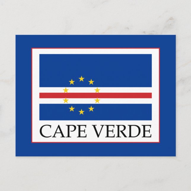 Kap-Verde-Flagge Postkarte (Vorderseite)
