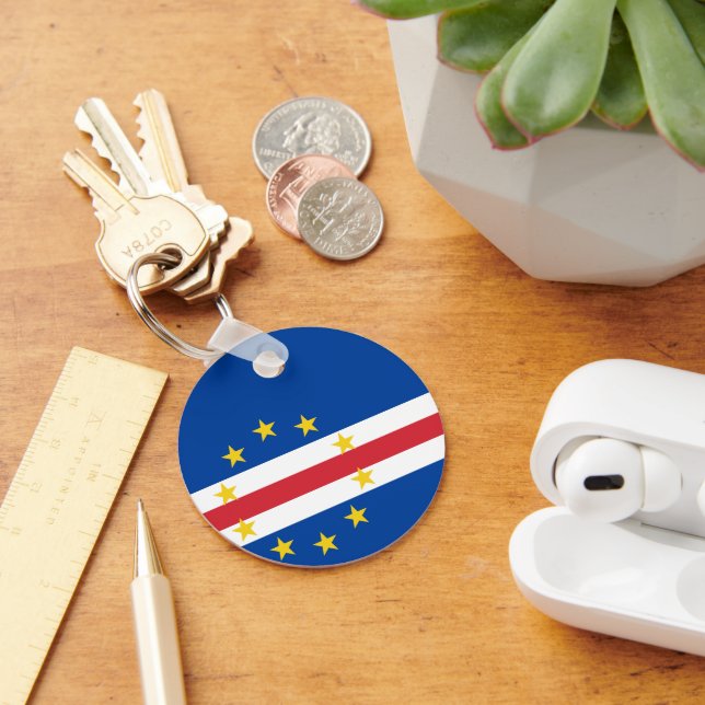 Kap-Verde-Flagge Schlüsselanhänger (Schreibtisch)
