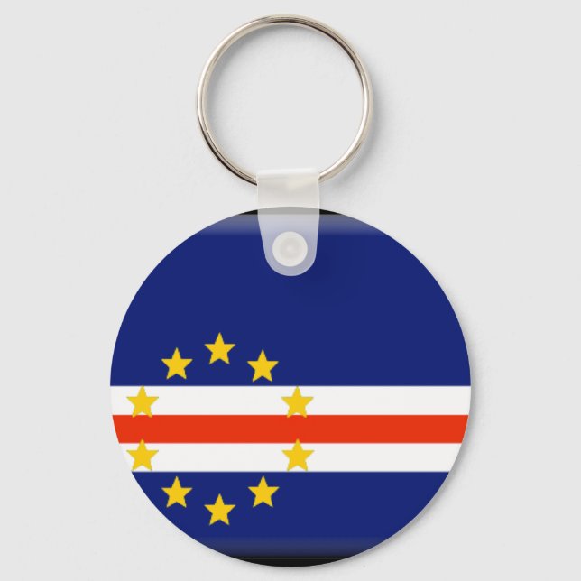 Kap-Verde-Flagge Schlüsselanhänger (Vorderseite)