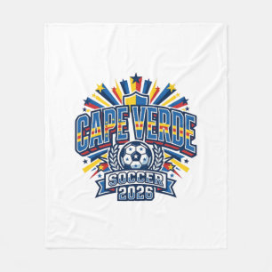 Kap Verde Fußball 2026 Fußball Fett Land Typografi Fleecedecke