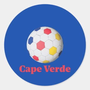 Kap Verde Fußball Runder Aufkleber