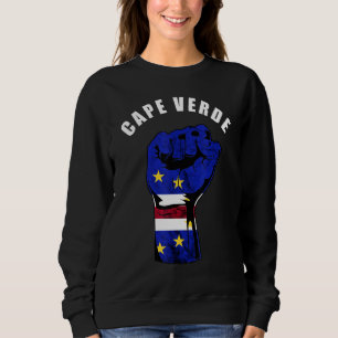Kap Verde Handfist Kap Verdean Pride Cabo Roots Sweatshirt