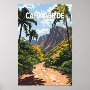 Kap Verde Illustration Reise Kunst Vintage Poster