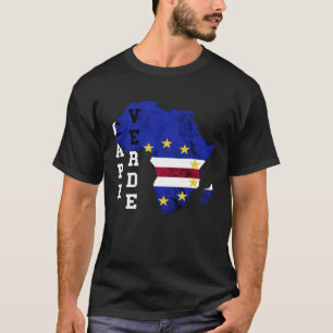 Kap Verde Karte Kap Verdian Roots Archipelago Isla T-Shirt