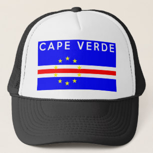 Kap-Verde Landesflaggesymbol-Namentext Truckerkappe